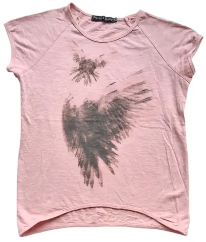 Frankie & Liberty kortærmet laksefarvet bluse str. 10