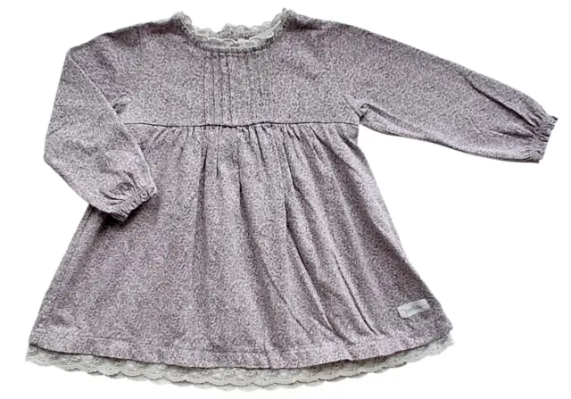 Newbie lyslilla småblomstret kjole str. 74