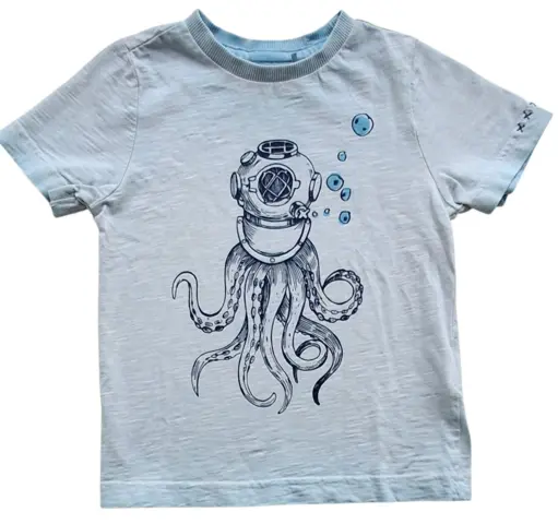 Minymo lyseblå kortærmet T-shirt str. 98
