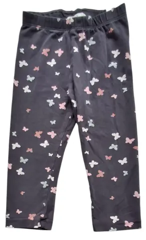 H&M mørkegrå trekvarte lange leggings str. 116