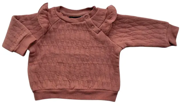 Petit mørk pudderfarvet langærmet sweatshirt str. 62
