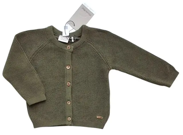 Ny mørk armygrøn langærmet strikket cardigan