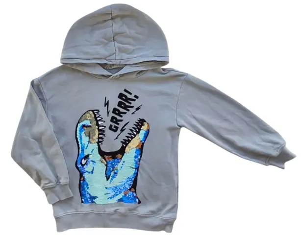 H&M lysegrå langærmet sweatshirt str. 122-128