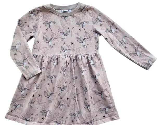 Guppy rosa langærmet sweat kjole str. 110