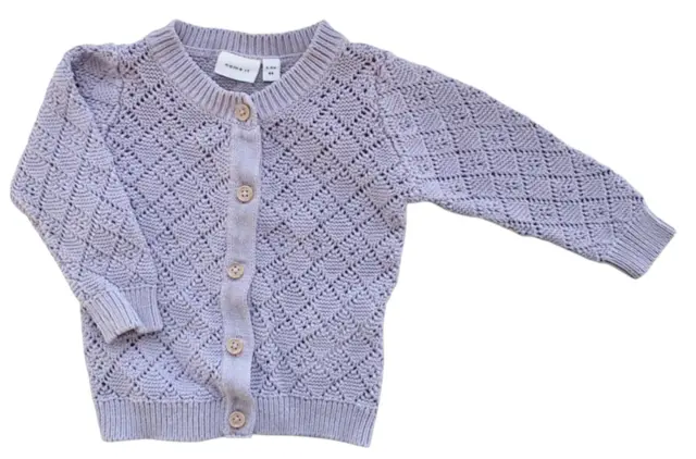 Name it lyslilla strikket cardigan str. 68