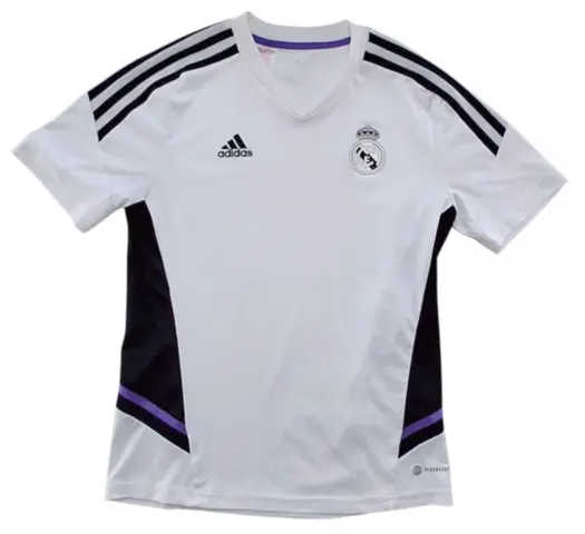 Adidas hvid kortærmet fodboldtrøje str. 152