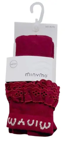 Nye Minymo mørkerøde fine strømpebukser str. 80-86