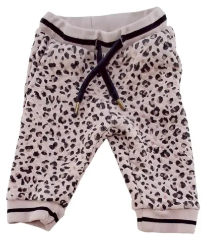 Petit rosa sweatpants med dyreprint str. 62