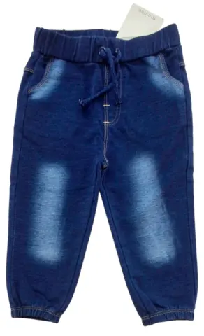Nye Minymo bløde mørkeblå denimbukser str. 80