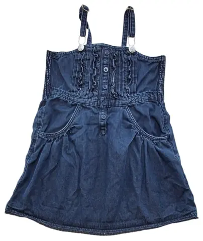 H&M mørkeblå denim kjole str. 110