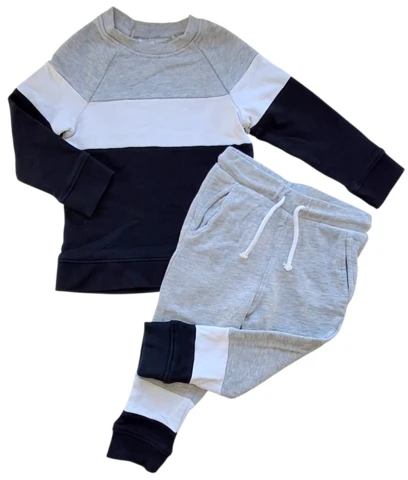 H&M lysegråt sweat sæt str. 86
