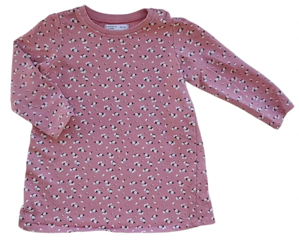 Fox & bunny rosa langærmet kjole str. 98