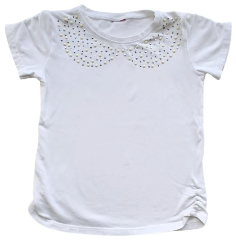 Hvid kortærmet T-shirt str. 98