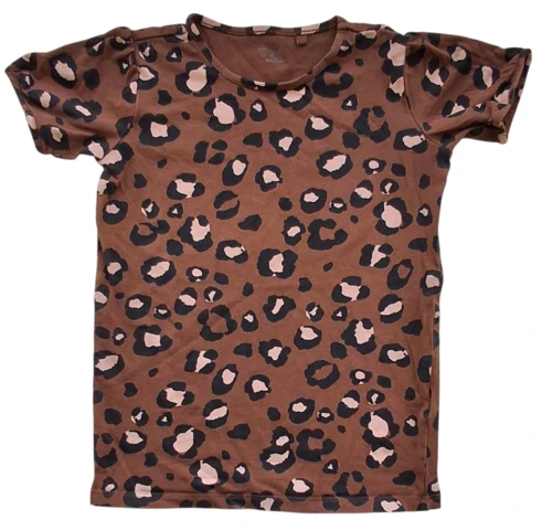 VRS brun kortærmet T-shirt str. 122-128