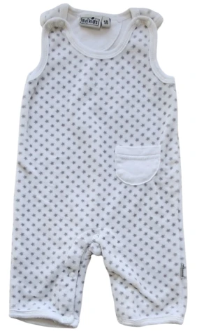 Be Kids hvid velour heldragt str. 50