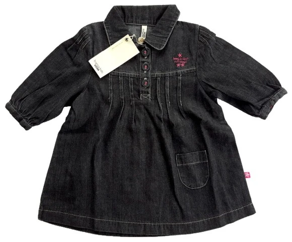 Ny Fransa kids mørkegrå denim kjole str. 62