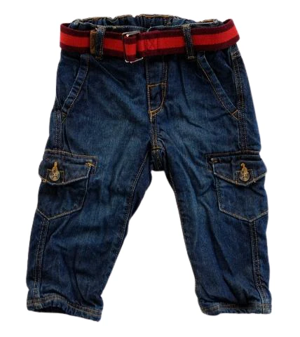 H&M smarte denimbukser med bælte str. 74