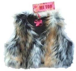 Ny Me Too langhåret imiteret pels vest str. 86