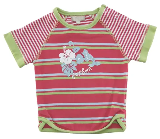 Petibom rød stribet bluse str. 68