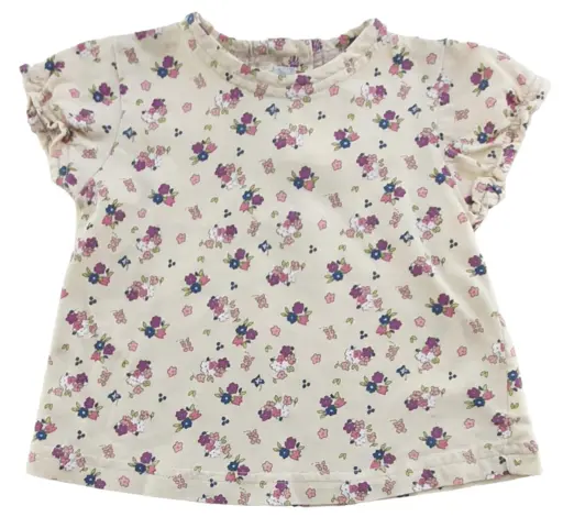 H&M cremefarvet kortærmet T-shirt str. 62