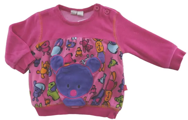 Me Too pink velour bluse str. 62