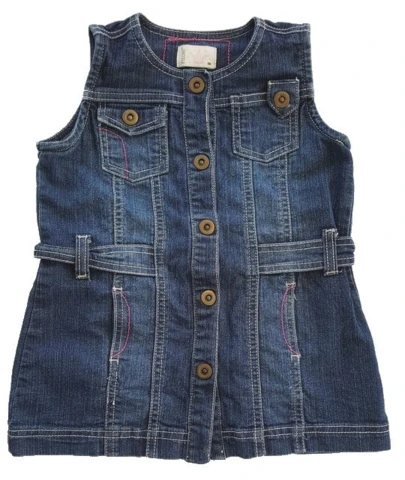 Fixoni blå denim kjole str. 80