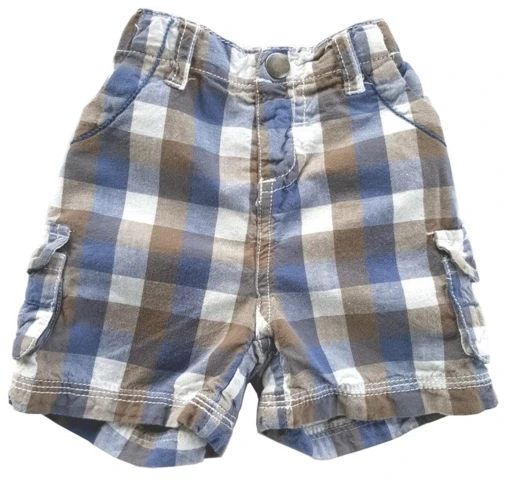 Friends blå ternede babyshorts str. 62