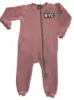 Petit mørk pudderfarvet sweat-heldragt str. 86