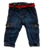 H&M smarte denimbukser med bælte str. 74