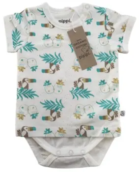 Ny Pippi råhvid body-T-shirt str. 56
