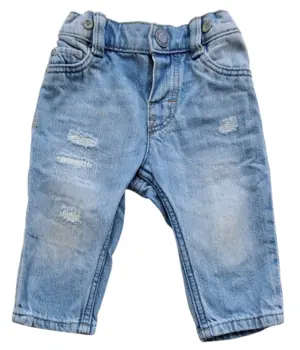 H&M lyseblå denimbukser str. 68