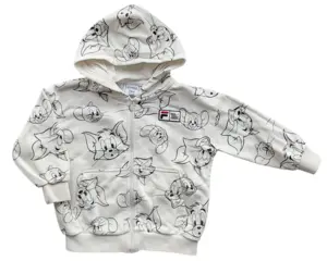 Fila Tom & Jerry råhvid sweatshirt str. 98-104