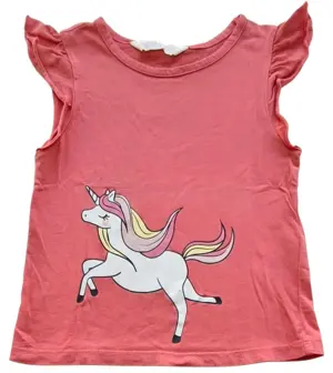 H&M orangerød sommertop str. 98-104