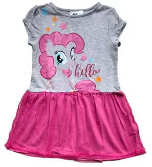 My little pony lysegrå og pink kjole str. 3 år